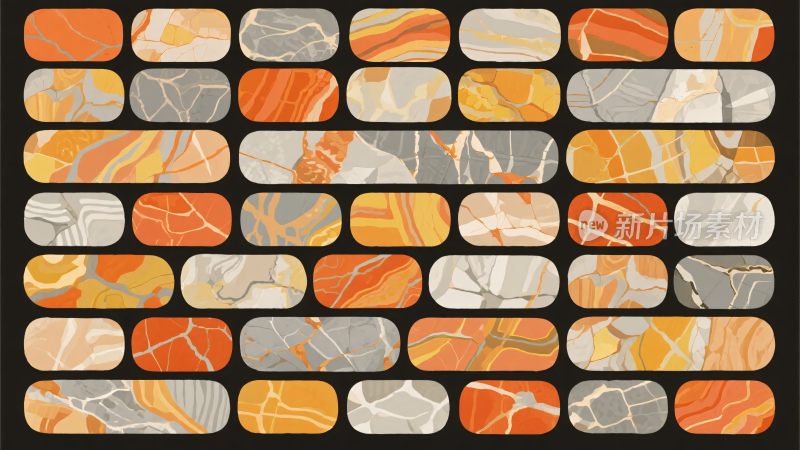 多彩石纹图案排列画面