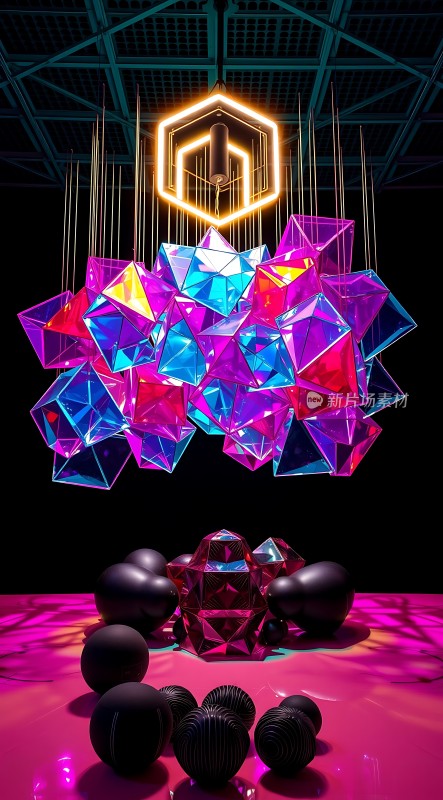 霓虹幻境光影与几何的碰撞