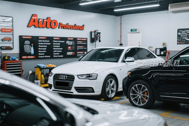 汽车维修车间场景