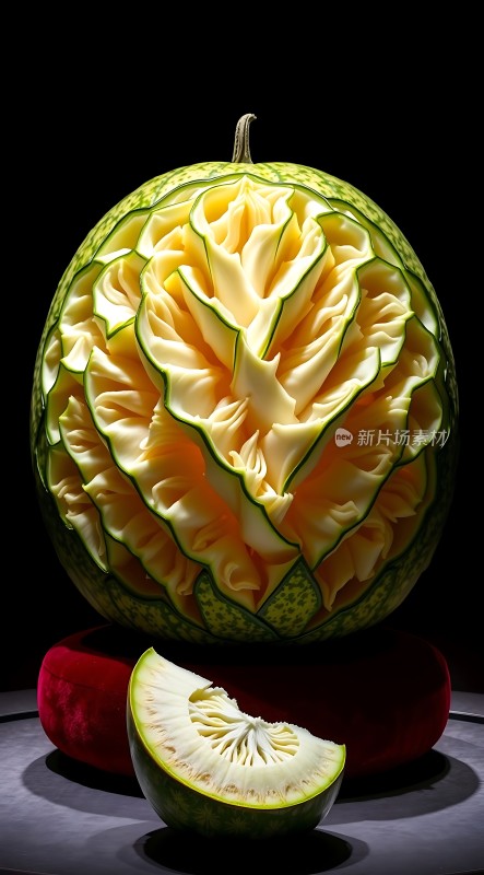 雕刻艺术西瓜