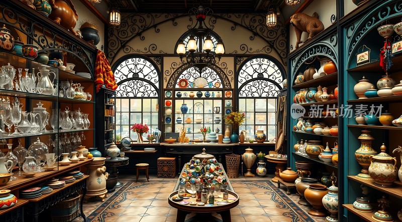 古董瓷器店里的艺术珍品