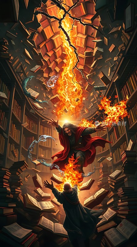 **魔法对决火焰与冰霜的对决**