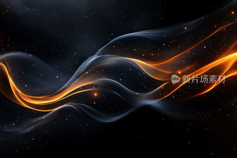 梦幻炫彩流动光线背景图