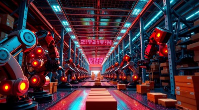 智能仓储机器人协作搬运货物 智能仓储机器人协作搬运货物