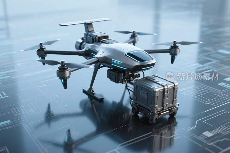 未来无人机配送示意