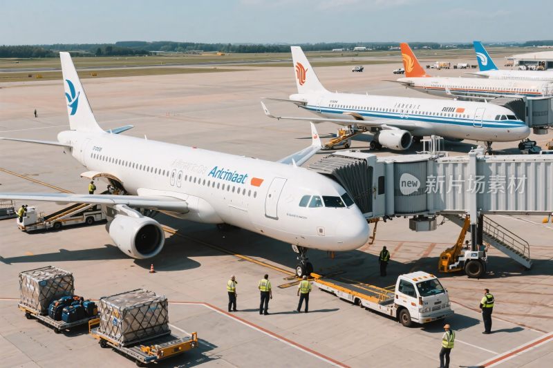 机场停机坪飞机场景