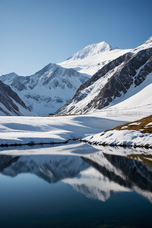 皑皑白雪景色高清风景摄影图片