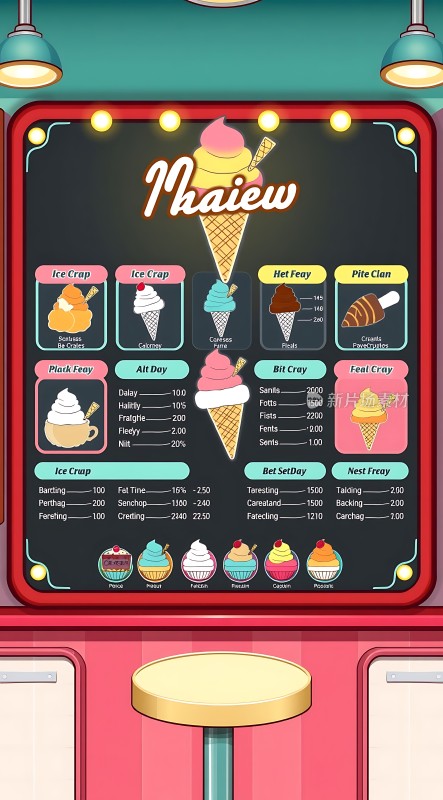 冰淇淋菜单大集合多种口味任你选！
