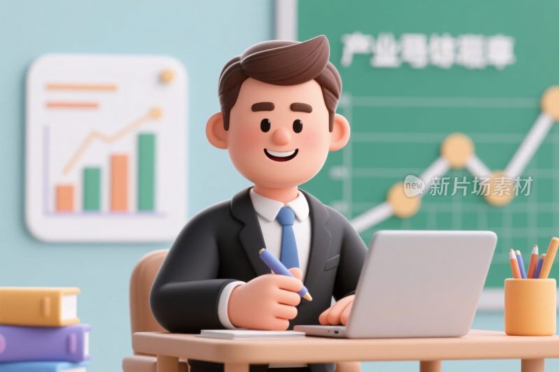 卡通商务办公人物场景