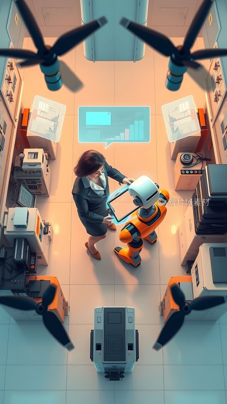 未来科技实验室人与机器人互动