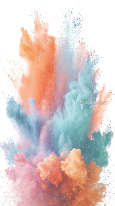 彩色粉末爆炸瞬间画面