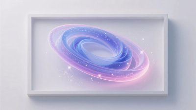 彩色螺旋光效插画