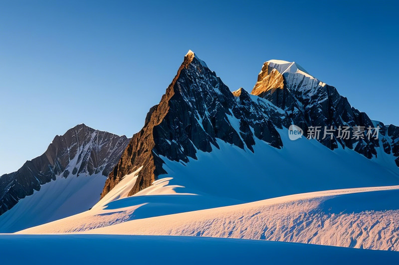 雪山天空山峰户外探险