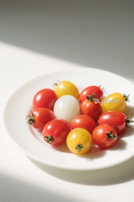 多彩小番茄静物盘