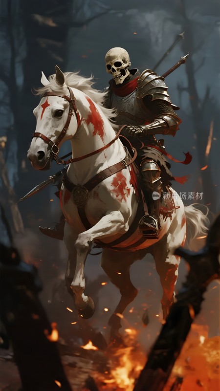 骷髅骑士战马奔腾