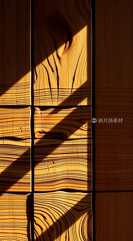 阳光下的木纹之美