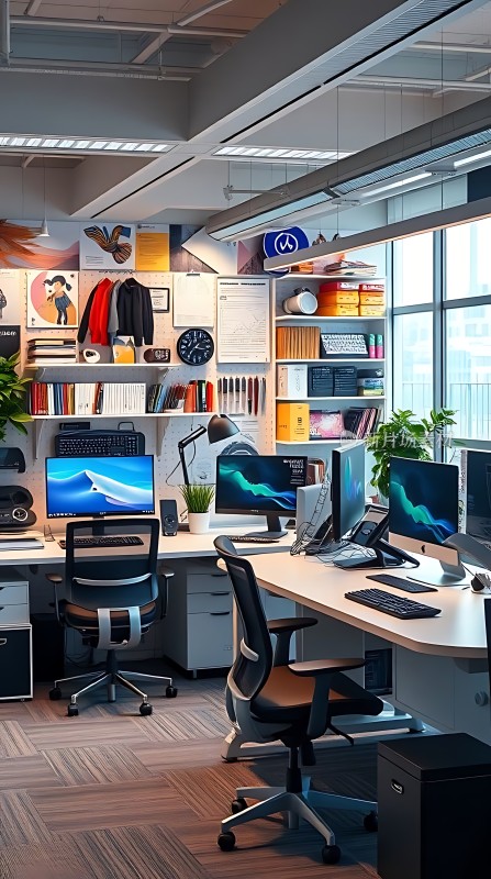 现代办公空间整洁明亮的工作环境