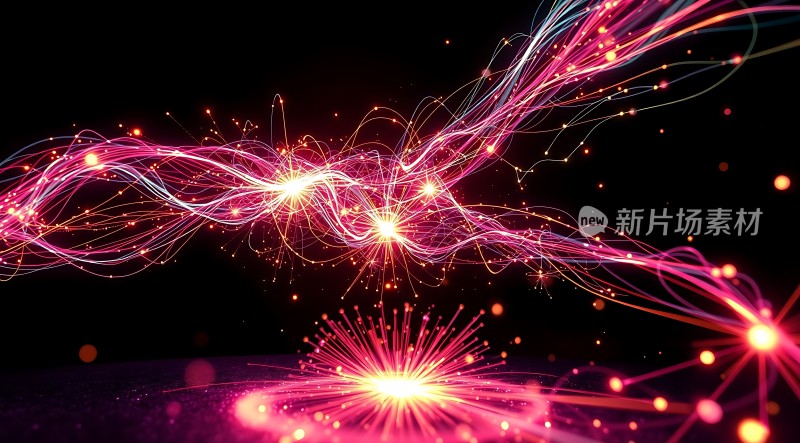 光之舞粒子与线条的炫目交织