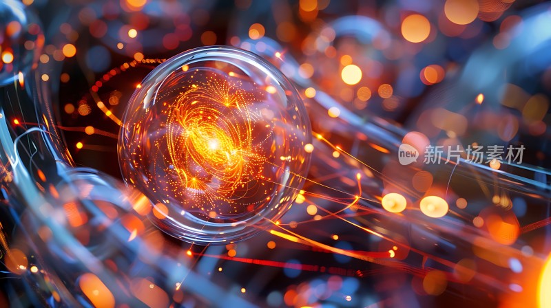 科技之光能量核心与光束交织