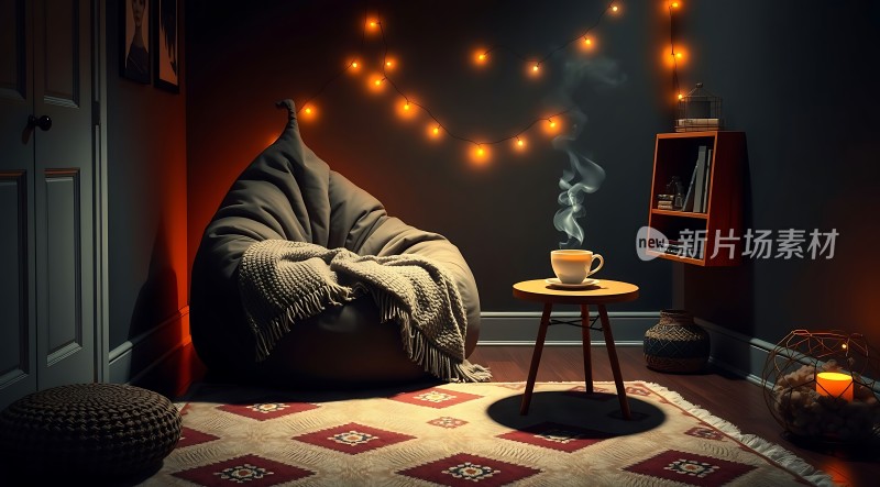 温馨角落舒适阅读时光