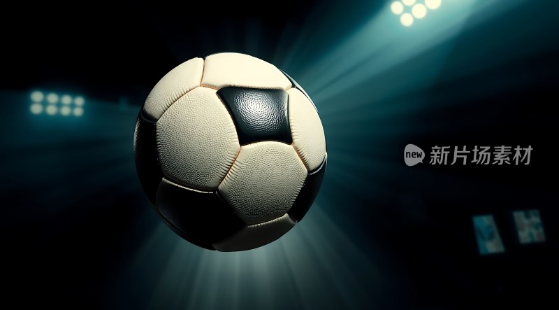 新片场素材 球场上空飞舞的足球