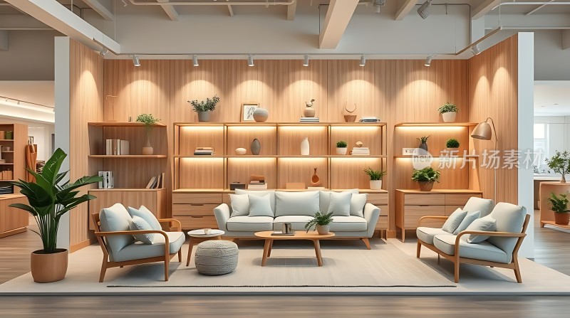 现代简约客厅设计温馨舒适家具摆放合理色调和谐统一