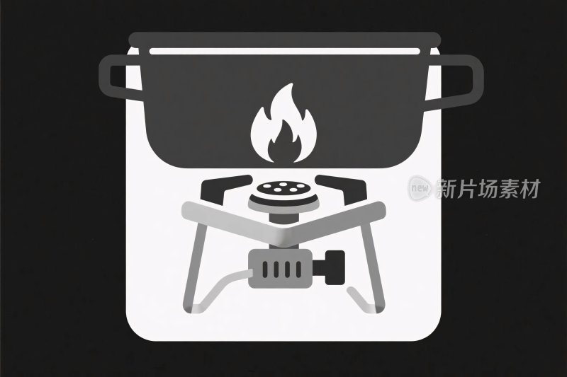 炉灶与锅具插画