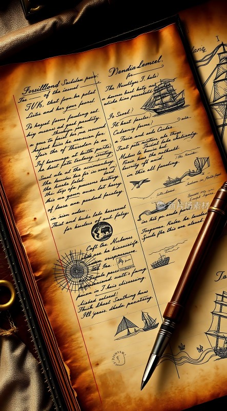航海日志与钢笔