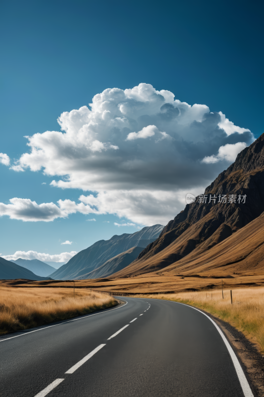 空旷的公路高清风景摄影图片