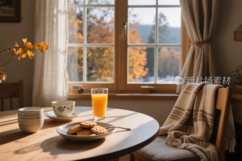 温馨室内早餐场景