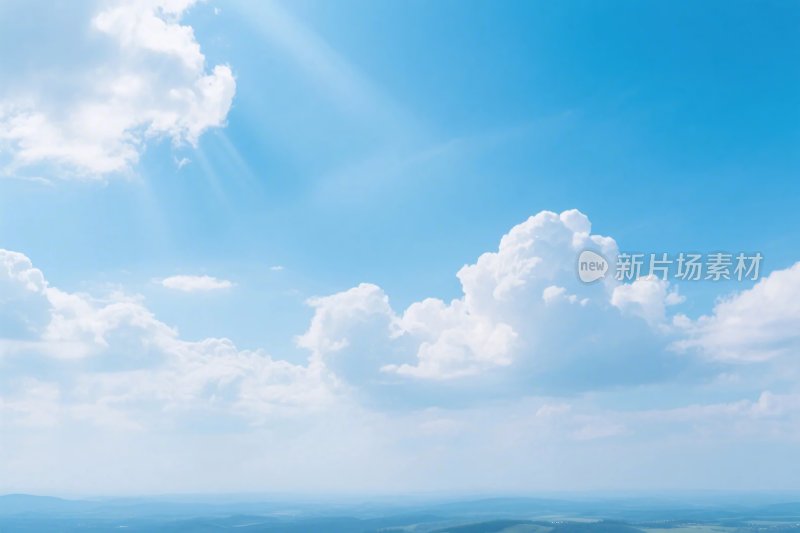 蓝天白云风景图