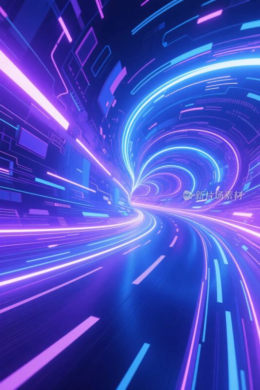 霓虹科技风科幻背景