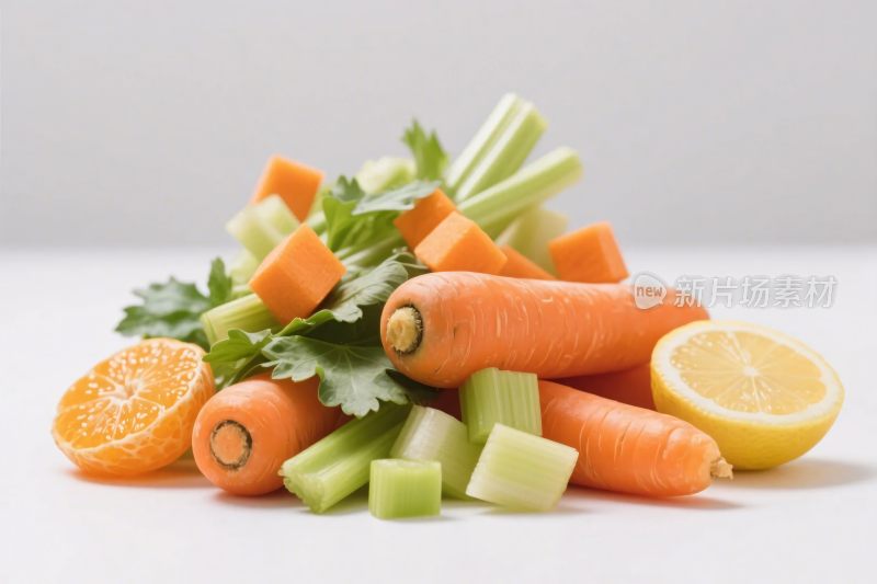 新鲜蔬菜水果组合