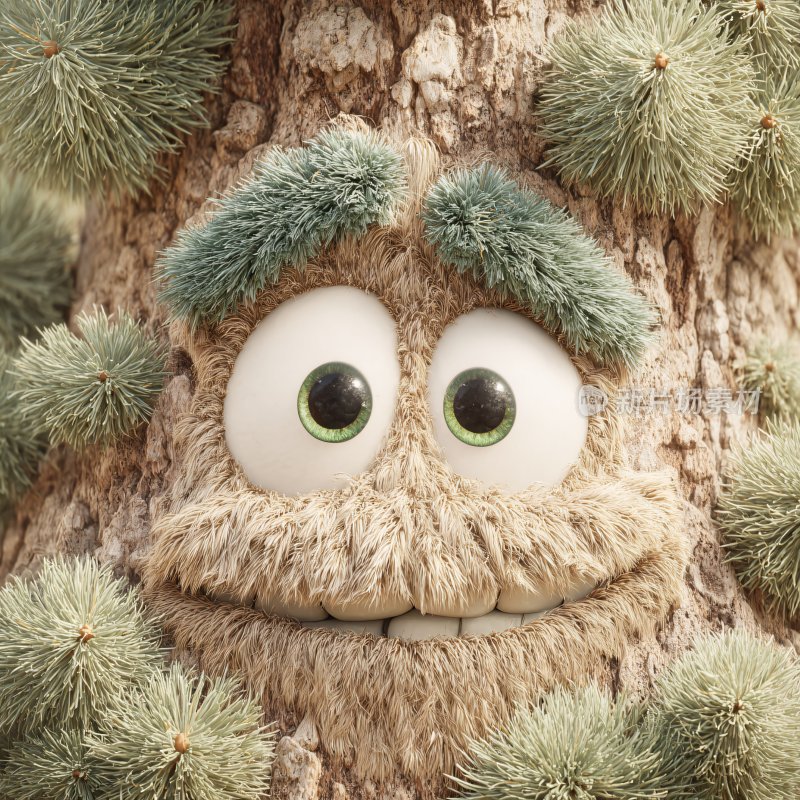 拟人化树洞卡通形象