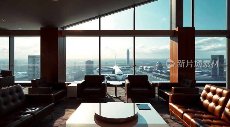 机场贵宾休息室视野开阔环境优雅