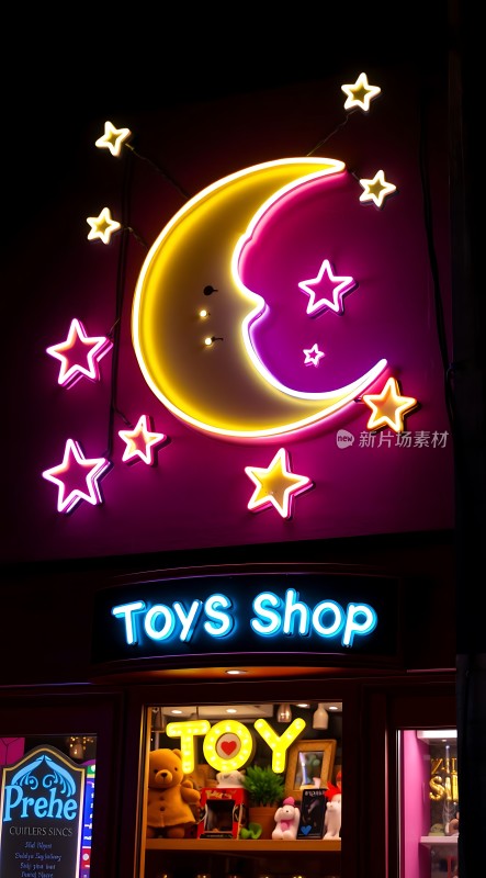 玩具店霓虹灯招牌