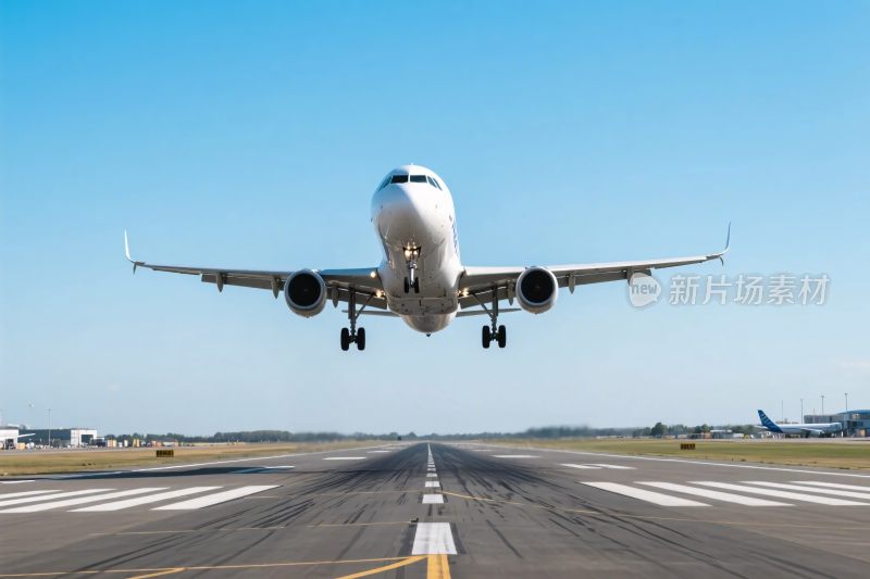 飞机跑道起飞场景