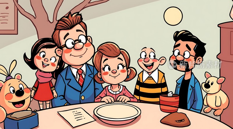 温馨家庭聚餐快乐时光共享