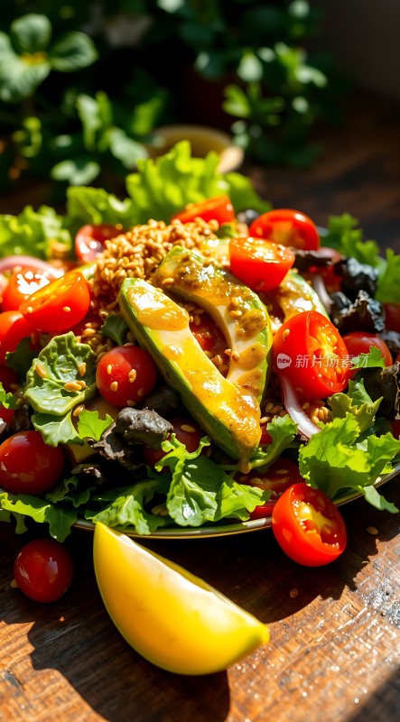 阳光下的美味沙拉