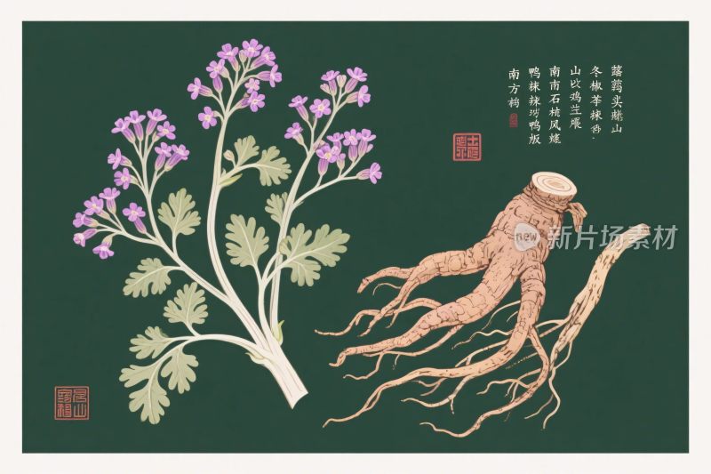 中医药材插画