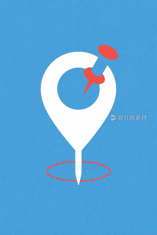 地图定位标记插画