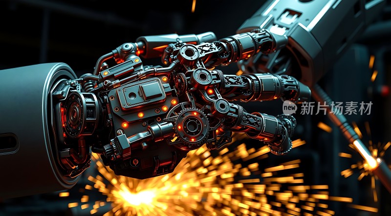 机械臂焊接火花四溅