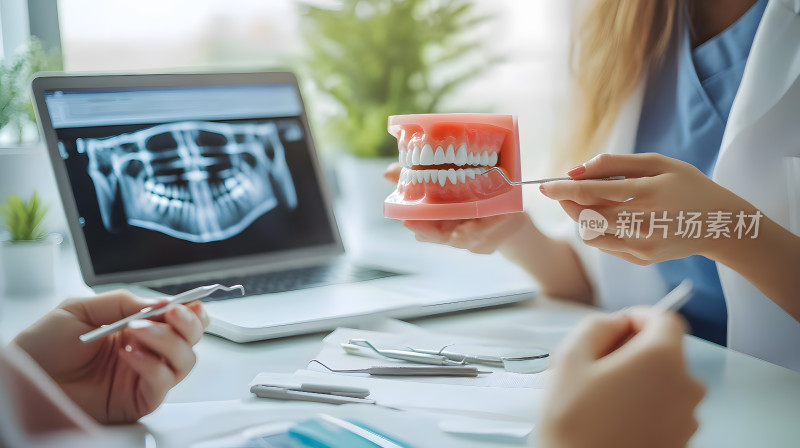 智慧智能医疗医生牙医手持X光片治疗研究病