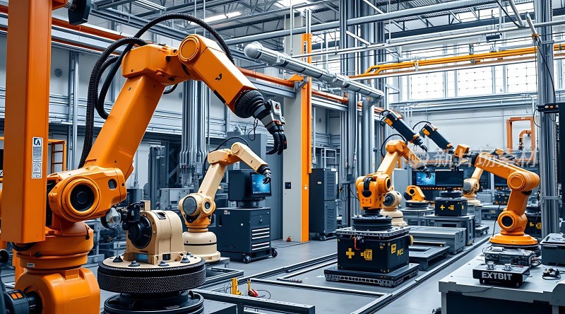 工业机器人生产线高效自动化制造场景