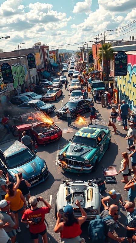 街头赛车盛宴速度与激情的碰撞