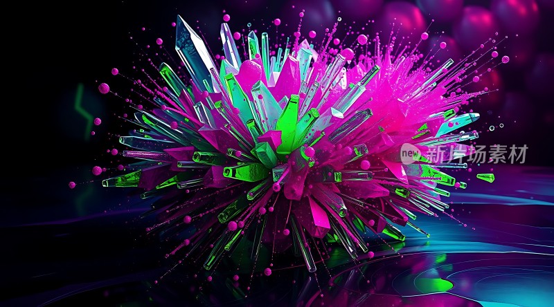 霓虹晶体爆炸