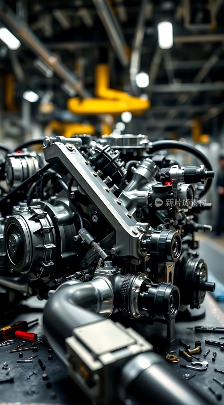 现代工业引擎细节展示