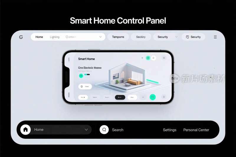 智能家居控制面板界面