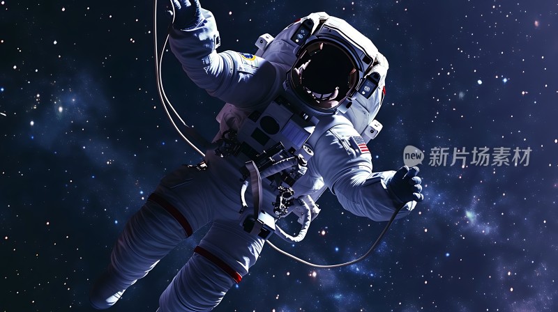宇航员在太空中漂浮