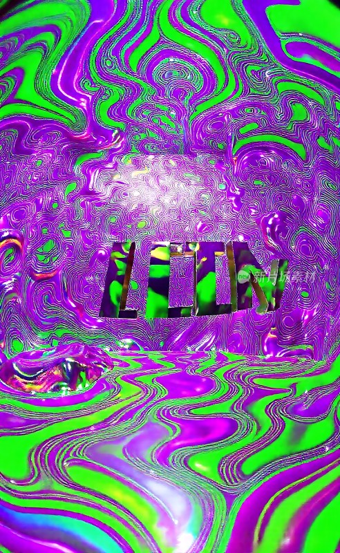 迷幻色彩字母艺术
